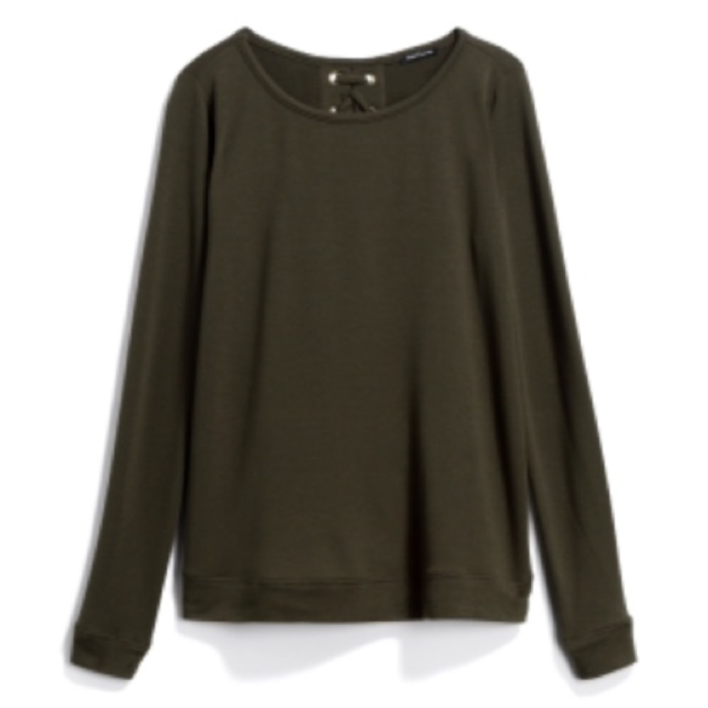*NEW* olive green long sleeve with laced up back